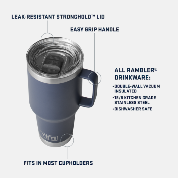 Alpine Yellow Yeti Rambler 30 oz Travel Mug Tumblers | XFCZN-7429