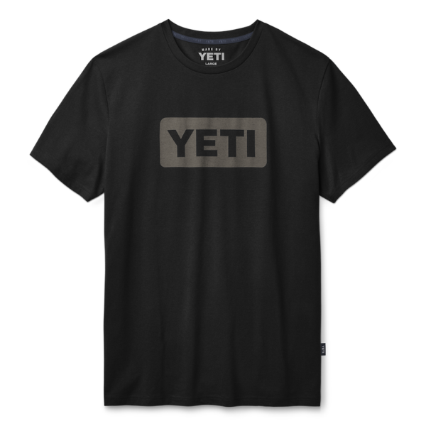 Black/Gray Yeti Premium Logo Badge Short Sleeve T-Shirt Short Sleeve T-Shirt | XYJNC-7639