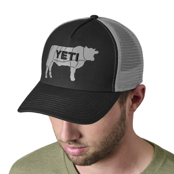 Black Yeti No Sleep Till Brisket Trucker Hat Hats | OMRHP-1965