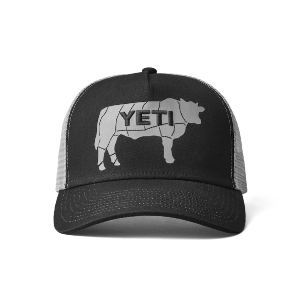 Black Yeti No Sleep Till Brisket Trucker Hat Hats | OMRHP-1965