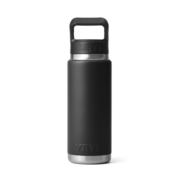 Black Yeti Rambler 26 oz Water Bottle Straw Drinkware | ZHOIK-1247