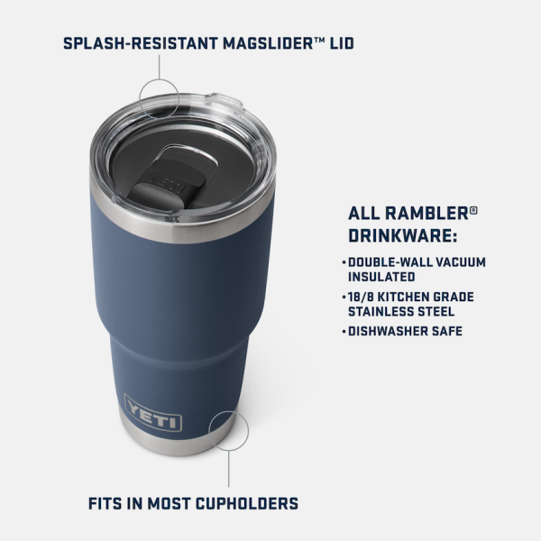 Black Yeti Rambler 30 oz Tumbler Tumblers | ENTZM-3972