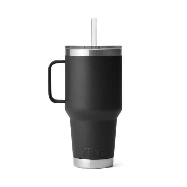 Black Yeti Rambler 35 oz Mug Straw Drinkware | PTYLH-4985