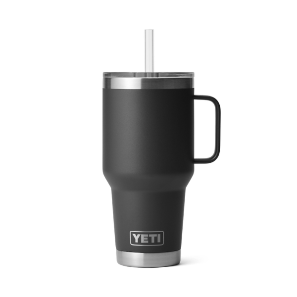 Black Yeti Rambler 35 oz Mug Straw Drinkware | PTYLH-4985