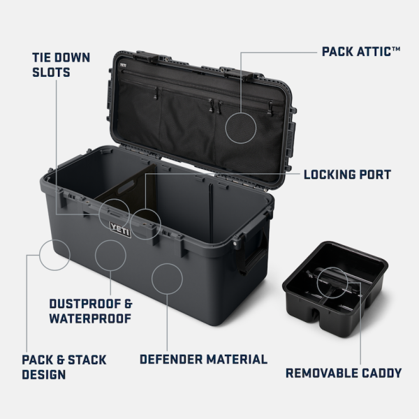 Charcoal Yeti Loadout GoBox 60 Gear Case Storage | ACTXQ-5432