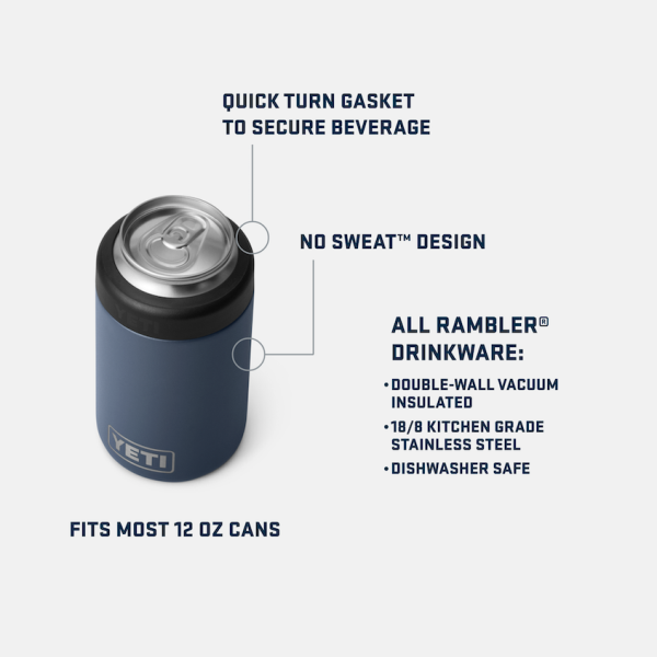 Charcoal Yeti Rambler 12 oz Colster Can Cooler Beer & Barware | VAKHF-1927