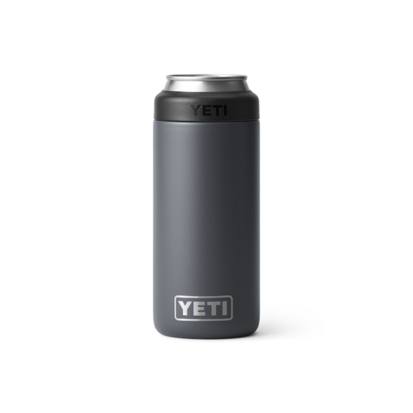 Charcoal Yeti Rambler 12 oz Colster Slim Can Cooler Beer & Barware | DSEKY-6134