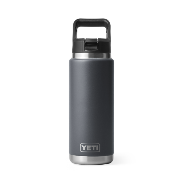 Charcoal Yeti Rambler 26 oz Water Bottle Straw Drinkware | WNGQU-9865