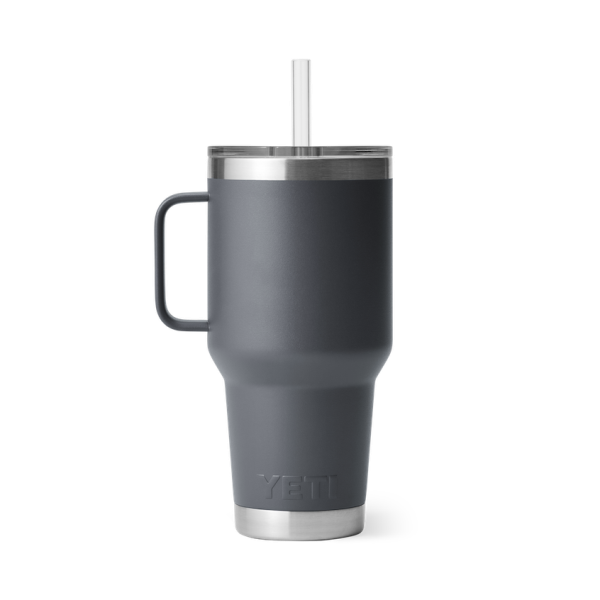 Charcoal Yeti Rambler 35 oz Mug Straw Drinkware | HAZXB-2613