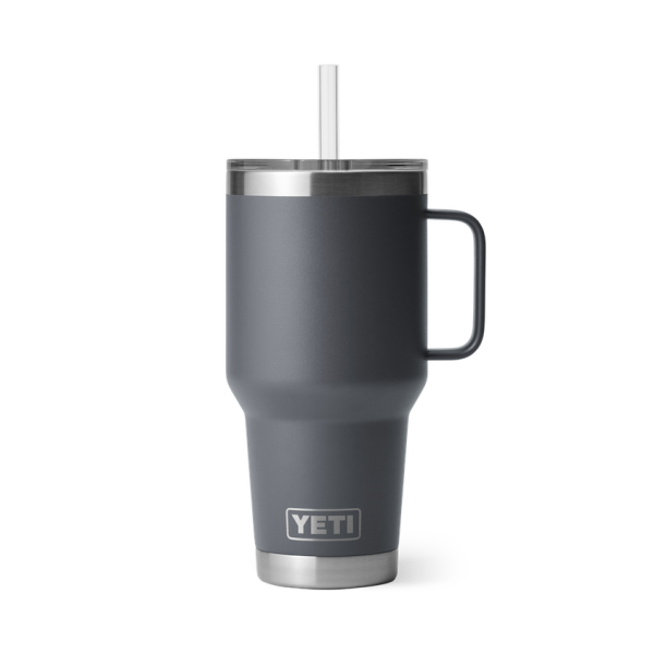 Charcoal Yeti Rambler 35 oz Mug Straw Drinkware | HAZXB-2613