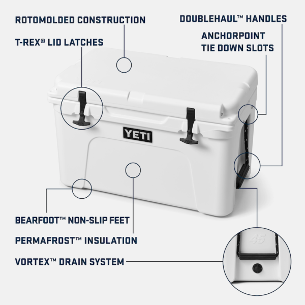 Charcoal Yeti Tundra 45 Hard Cooler Wheeled Coolers | OGKVP-5193