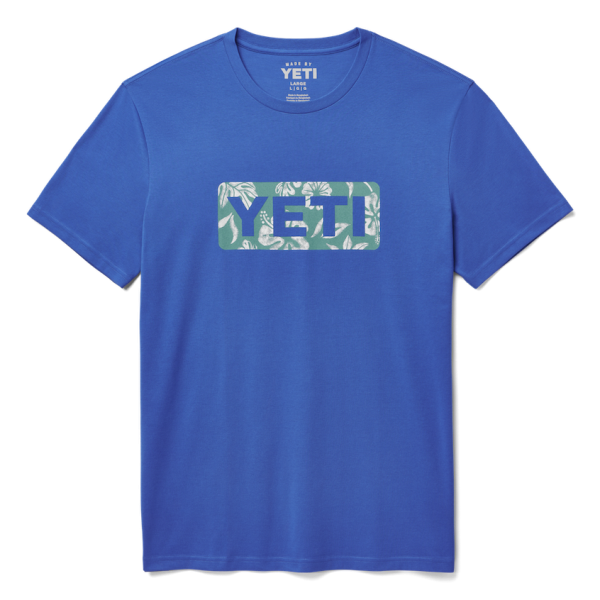 Cobalt Yeti Floral Logo Badge Short Sleeve Tee Short Sleeve T-Shirt | NFALC-4927