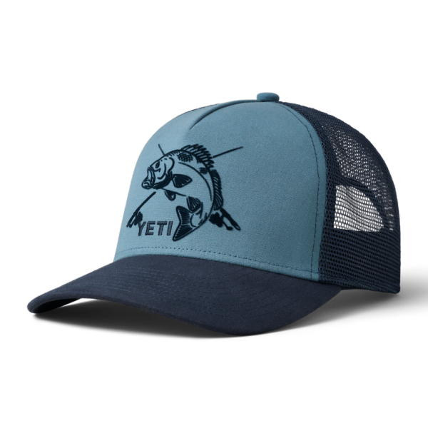 Deep Blue/Navy Yeti Fishing Bass Trucker Hat Hats | VOHAY-8507