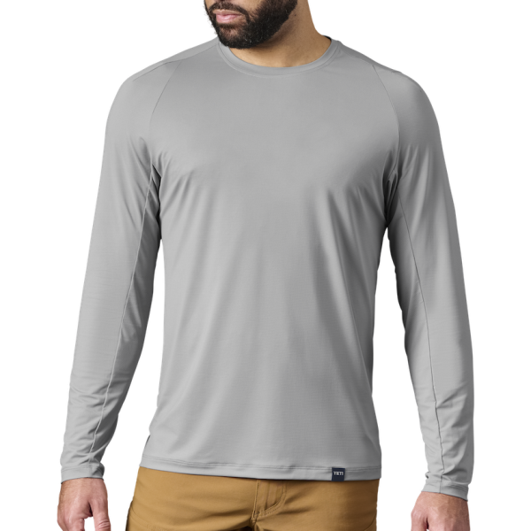 Gray Yeti Crew Neck Long Sleeve Sunshirt Sunshirts | BOZSJ-8459