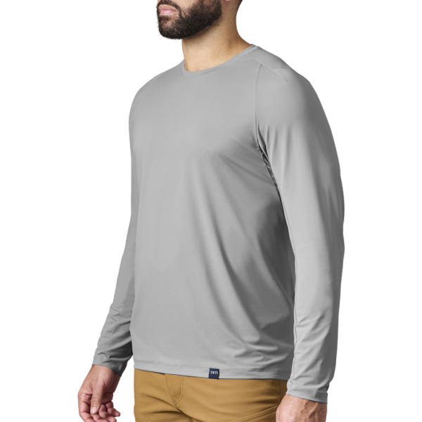 Gray Yeti Crew Neck Long Sleeve Sunshirt Sunshirts | BOZSJ-8459