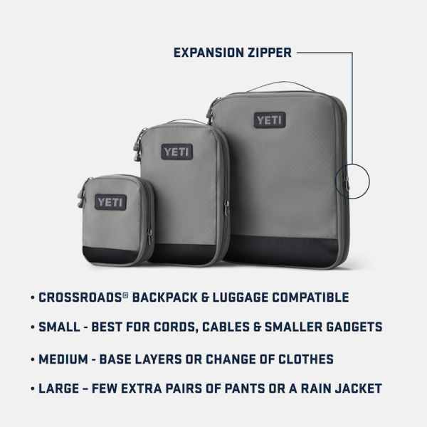 Gray Yeti Crossroads Packing Cubes - Large Accessories | BHZON-7196