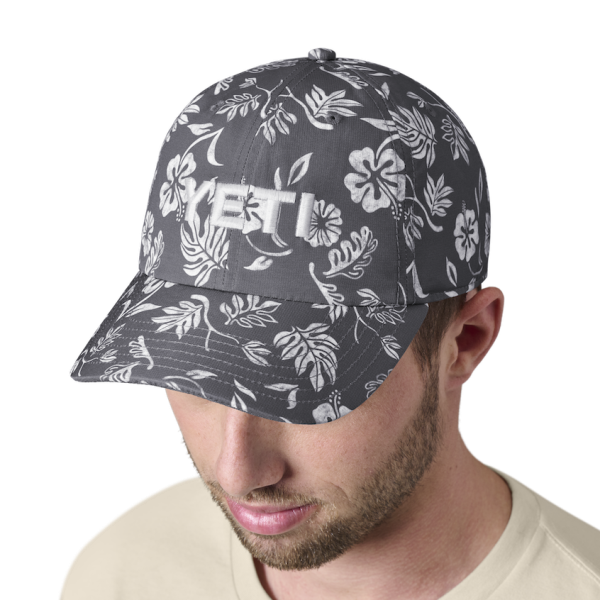 Gray Yeti Floral Print Baseball Cap Hats | GEIZA-8634