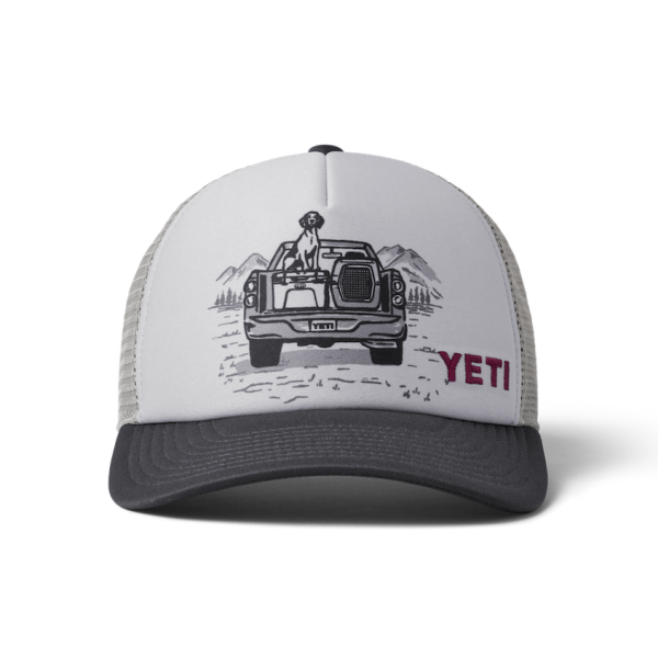 Gray Yeti Kids\' Pup In A Truck Trucker Hat Hats | KWEYR-3170