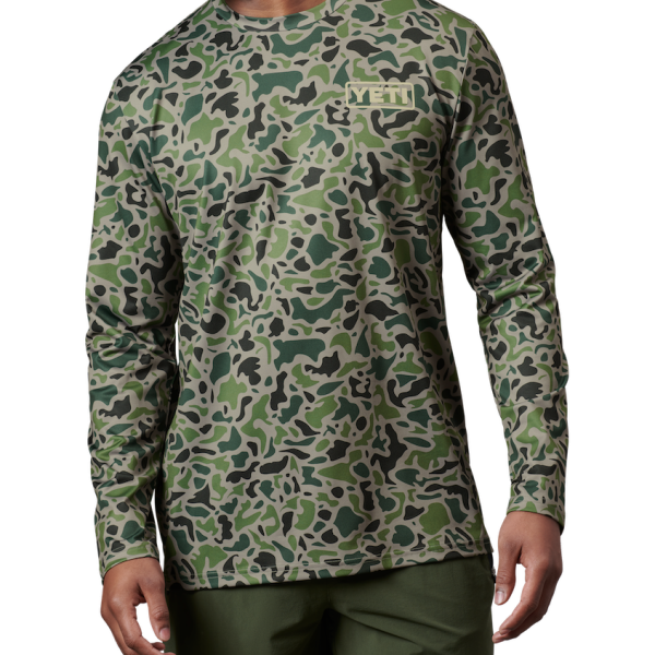 Green Yeti Duck Camo Long Sleeve Sunshirt Sunshirts | FDSVR-1286