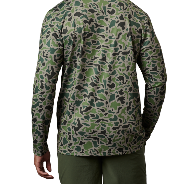 Green Yeti Duck Camo Long Sleeve Sunshirt Sunshirts | FDSVR-1286