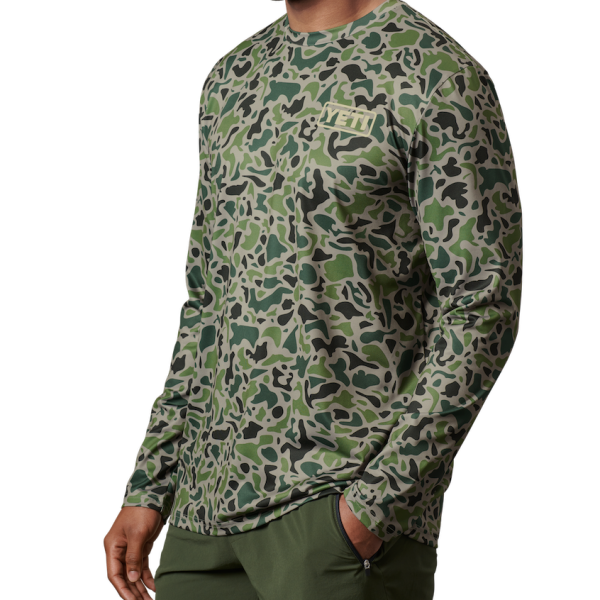 Green Yeti Duck Camo Long Sleeve Sunshirt Sunshirts | FDSVR-1286