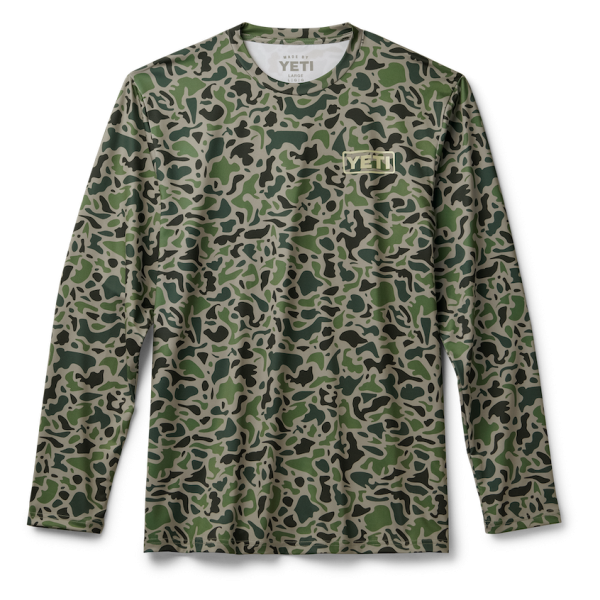 Green Yeti Duck Camo Long Sleeve Sunshirt Sunshirts | FDSVR-1286