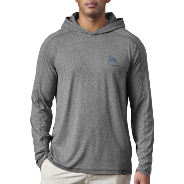 Heather Charcoal Yeti Tarpon Cowboy Long Sleeve Pullover Long Sleeve Pullover | AYXWJ-5162