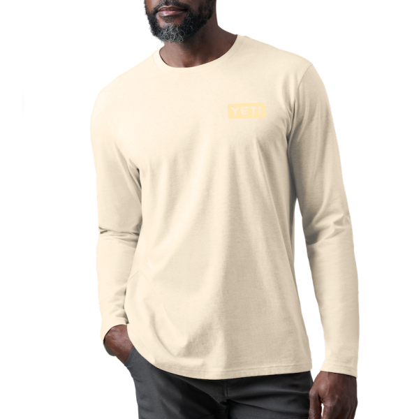 Heather Cream Yeti Sunrise Elk Long Sleeve T-Shirt Long Sleeve T-Shirt | EBGFQ-6941