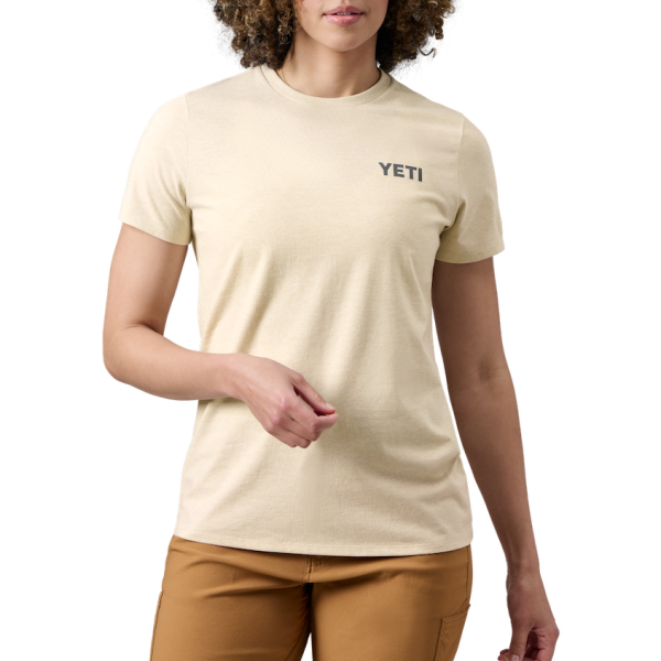 Heather Cream Yeti Women's Mountain Bear Short Sleeve T-Shirt Short Sleeve T-Shirt | JPWUG-8203