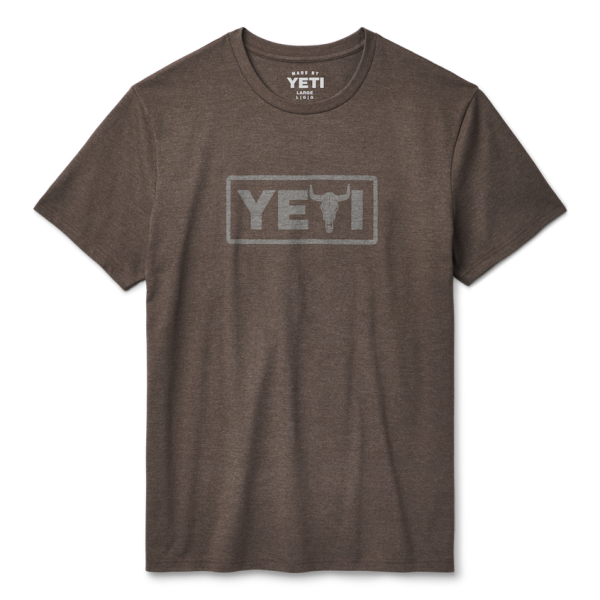 Heather Espresso Yeti Steer Badge Short Sleeve T-Shirt Short Sleeve T-Shirt | KOJHF-2694