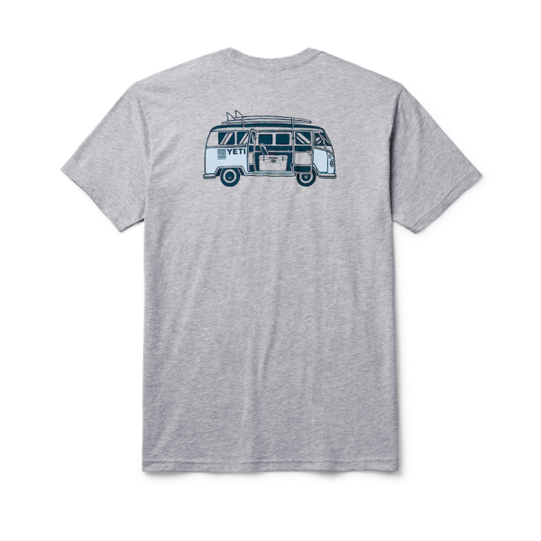 Heather Gray Yeti Adventure Bus Short Sleeve T-Shirt Short Sleeve T-Shirt | QWZJT-8034