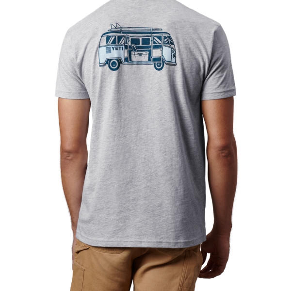 Heather Gray Yeti Adventure Bus Short Sleeve T-Shirt Short Sleeve T-Shirt | QWZJT-8034