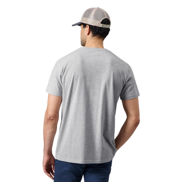 Heather Gray Yeti Bass Badge Short Sleeve T-Shirt Short Sleeve T-Shirt | LKAQM-5397