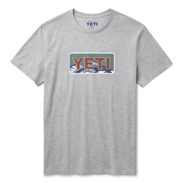 Heather Gray Yeti Bass Badge Short Sleeve T-Shirt Short Sleeve T-Shirt | LKAQM-5397