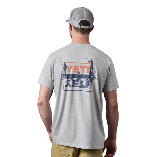 Heather Gray Yeti Skiff Short Sleeve Tee Short Sleeve T-Shirt | ORQPG-7952