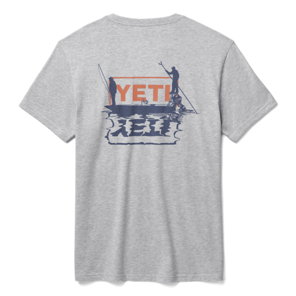 Heather Gray Yeti Skiff Short Sleeve Tee Short Sleeve T-Shirt | ORQPG-7952