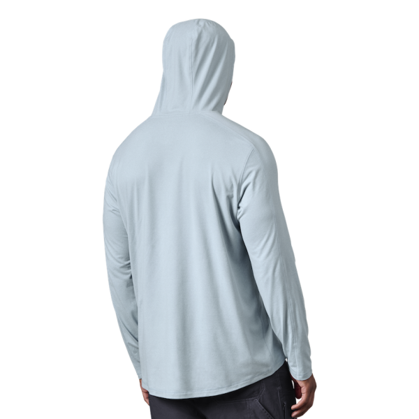 Heather Light Blue Yeti Tarpon Cowboy Long Sleeve Pullover Long Sleeve Pullover | YHTSR-7026