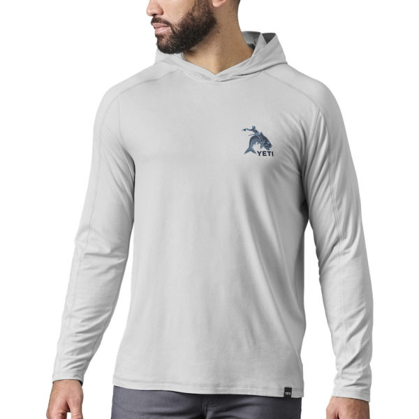 Heather Light Gray Yeti Tarpon Cowboy Long Sleeve Pullover Long Sleeve Pullover | TMBEX-8415