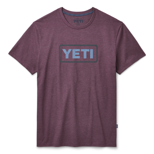 Heather Plum Yeti Badge Logo Short Sleeve T-Shirt Short Sleeve T-Shirt | ZCPEN-8015