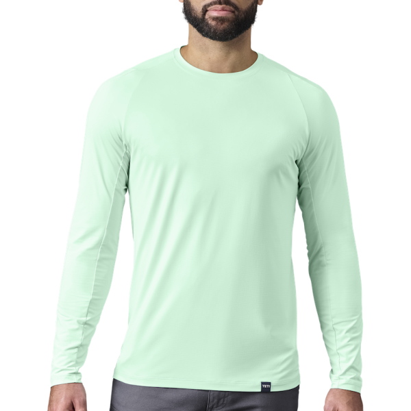 Ice Blue Yeti Crew Neck Long Sleeve Sunshirt Sunshirts | WLQOX-7491