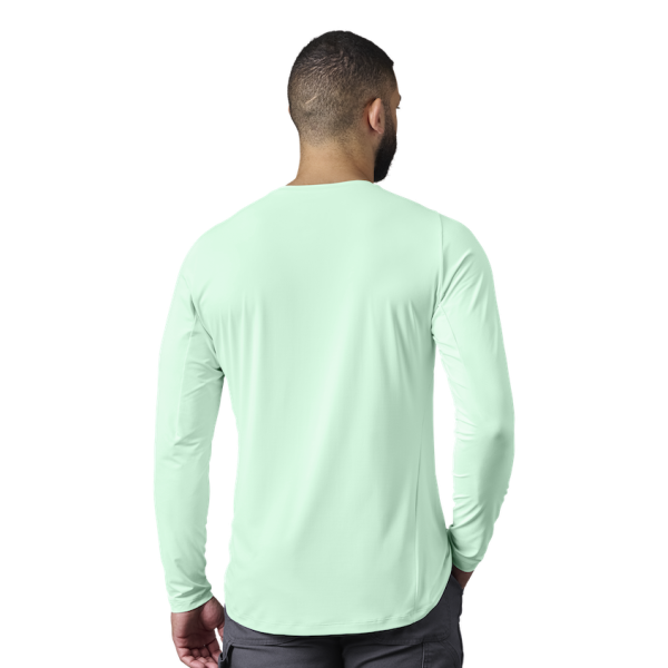 Ice Blue Yeti Crew Neck Long Sleeve Sunshirt Sunshirts | WLQOX-7491