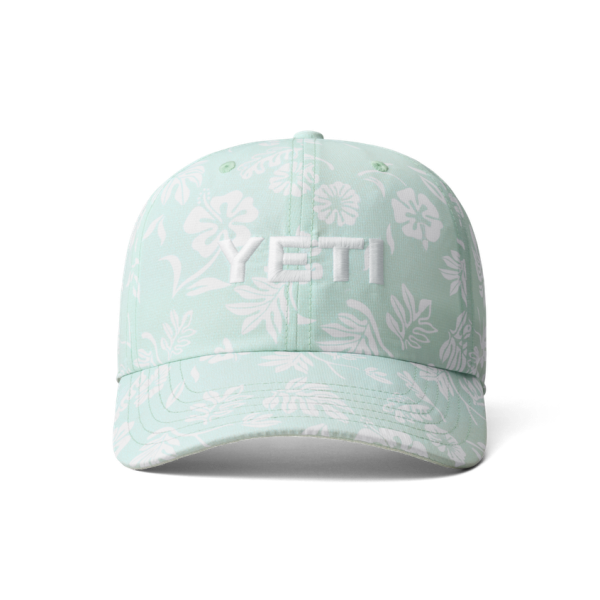 Ice Blue Yeti Floral Print Baseball Cap Hats | HJSEL-7953