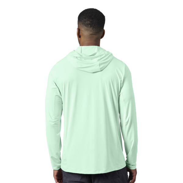 Ice Blue Yeti Hooded Long Sleeve Sunshirt Sunshirts | UETYA-4216