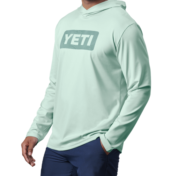 Ice Mint Yeti Wave Logo Badge Hooded Long Sleeve Sunshirt Sunshirts | EGOAN-9028