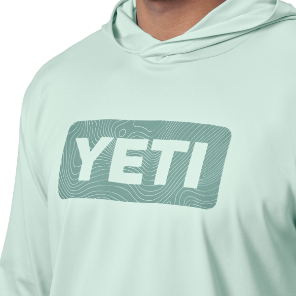 Ice Mint Yeti Wave Logo Badge Hooded Long Sleeve Sunshirt Sunshirts | EGOAN-9028