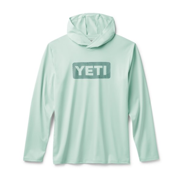 Ice Mint Yeti Wave Logo Badge Hooded Long Sleeve Sunshirt Sunshirts | EGOAN-9028