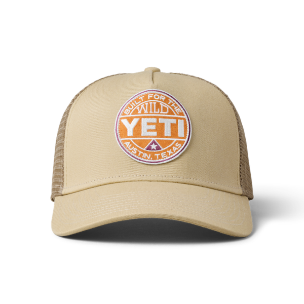 Khaki Yeti Built For The Wild Trucker Hat Hats | CSZBM-3704