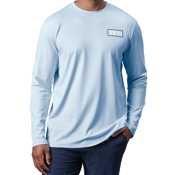 Light Blue Yeti Ambassador Flies Long Sleeve Sunshirt Sunshirts | SNBVE-8129