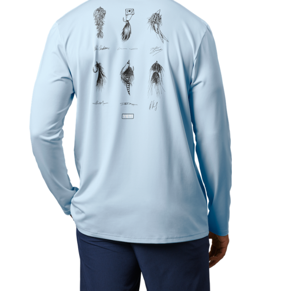 Light Blue Yeti Ambassador Flies Long Sleeve Sunshirt Sunshirts | SNBVE-8129