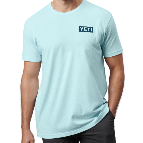 Light Blue Yeti Sunset Sails Short Sleeve T-Shirt Short Sleeve T-Shirt | SHAOX-8261